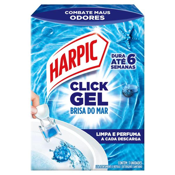 DESODORANTE HARPIC CLICK GEL BRISA MAR C/3
