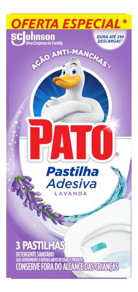 DESODORIZADOR PATO PASTILHA ADESIVA LAVANDA COM 3
