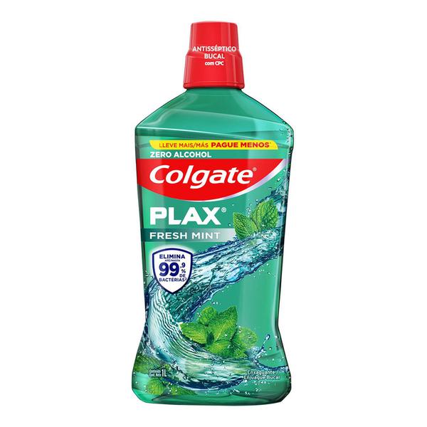 ENXAGUANTE COLGATE PLAX FRESH MINT 1L LEVE MAIS PAGUE MENOS