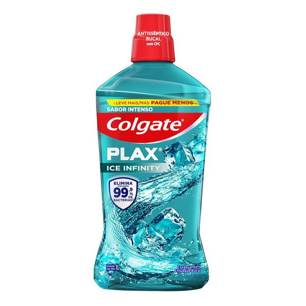 ENXAGUANTE COLGATE PLAX ICE INFINITY 1L LEVE MAIS PAGUE MENOS