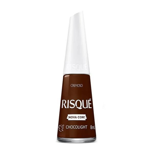 ESMALTE MARROM RISQUÉ CHOCOLIGHT CREMOSO 8ML