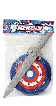 ESPADA C/ ESCUDO HEROIS LEPLASTIC