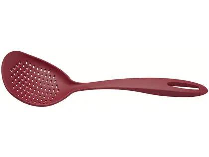 ESPATULA VAZADA DE SILICONE TRAMONTINA VERMELHA