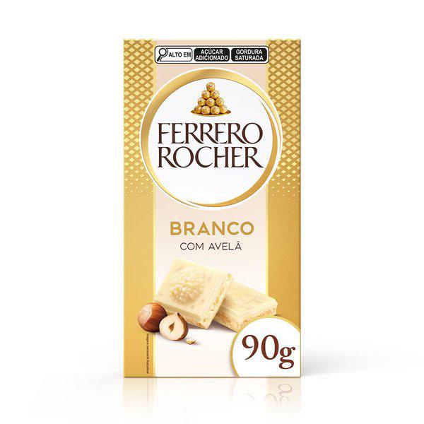 FERRERO ROCHER TABLETE BRANCO COM AVELÃ 1 UNI 90G