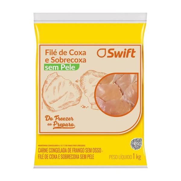 FILÉ DE COXA E SOBRECOXA SEM PELE SWIFT 1KG