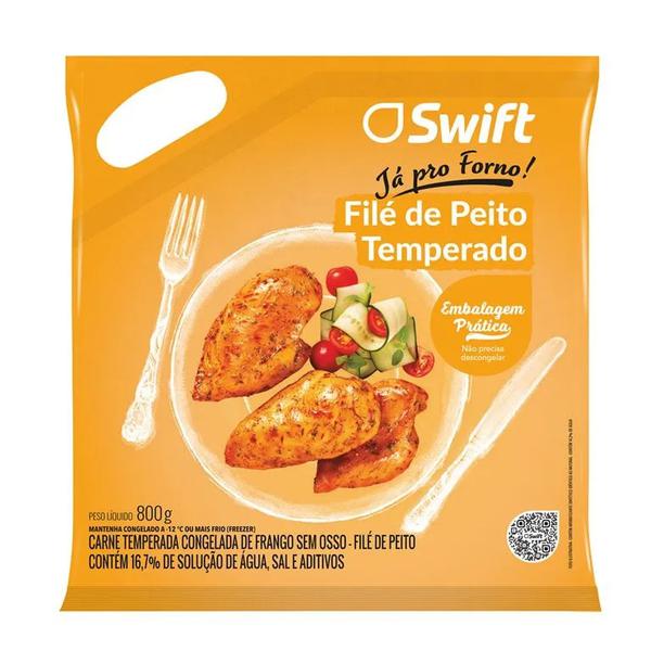 FILÉ DE PEITO TEMPERADO JÁ PRO FORNO SWIFT 800G