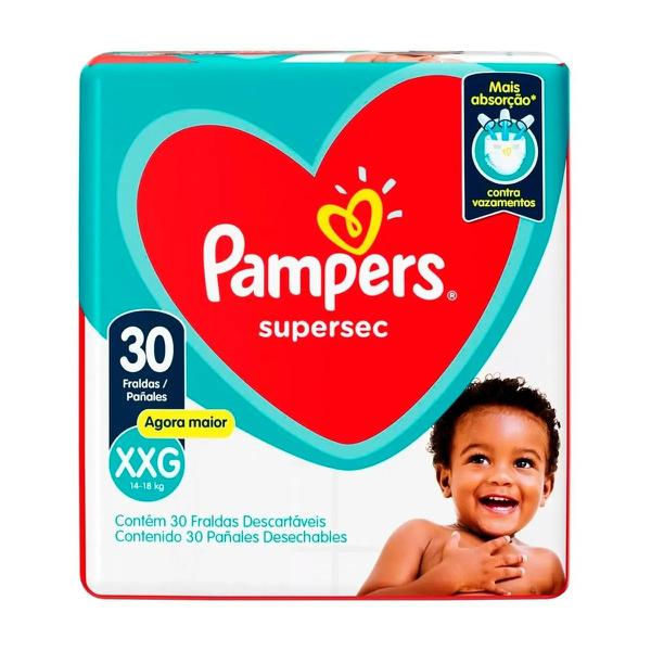 FRALDA PAMPERS S.SEC MEGA XXG C/30