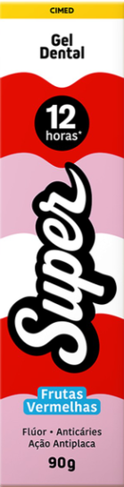 GEL DENTAL SUPER 12H FRUTAS VERMELHAS 90G