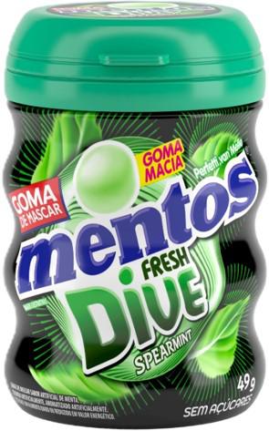 GOMA DE MASCAR MENTOS FRESH DIVE SPERAMINT GFA.49G