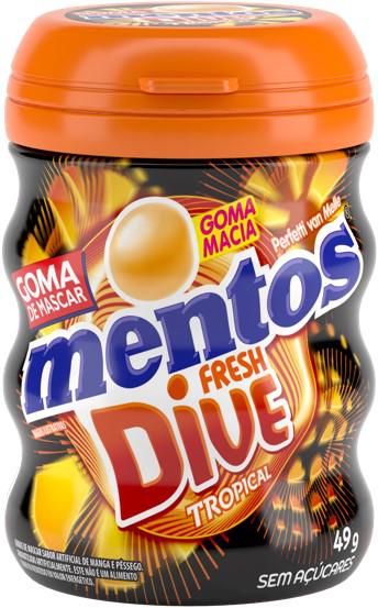 GOMA DE MASCAR MENTOS FRESH DIVE TROPICAL GFA.49G