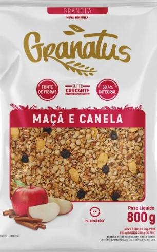 GRANOLA GRANATUS MAÇÃ E CANELA 800G