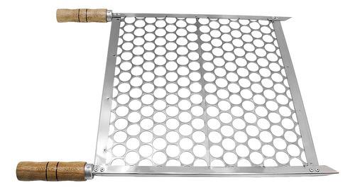 GRELHA CHURRASCO AÇO CROMADO 30X45CM