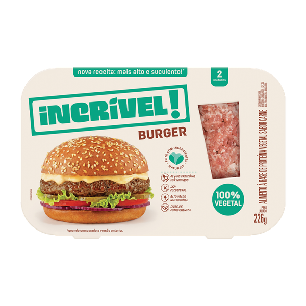 HAMBÚRGUER VEGETAL CARNE INCRÍVEL 226G
