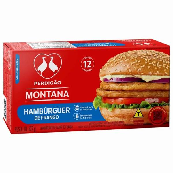 HAMBURGUER DE FRANGO MONTANA PERDIGÃO 672G