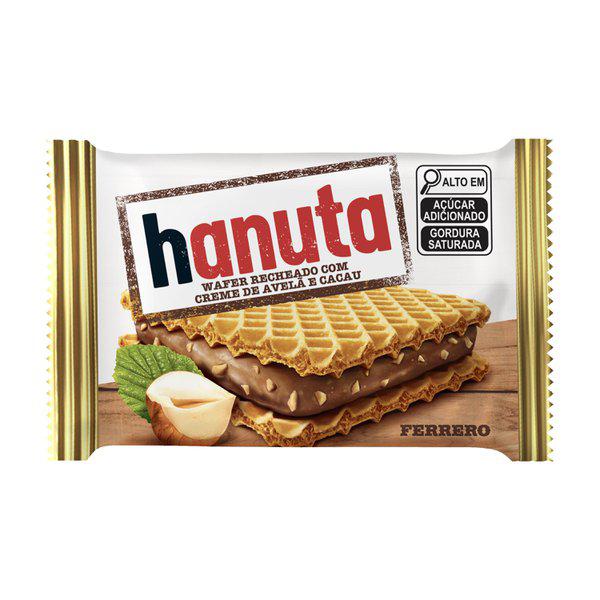 HANUTA WAFER CREME DE AVELÃ 1 UNI 22G