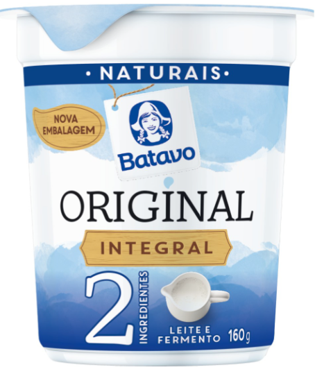 IOGURTE BATAVO NATURAL INTEGRAL 160G