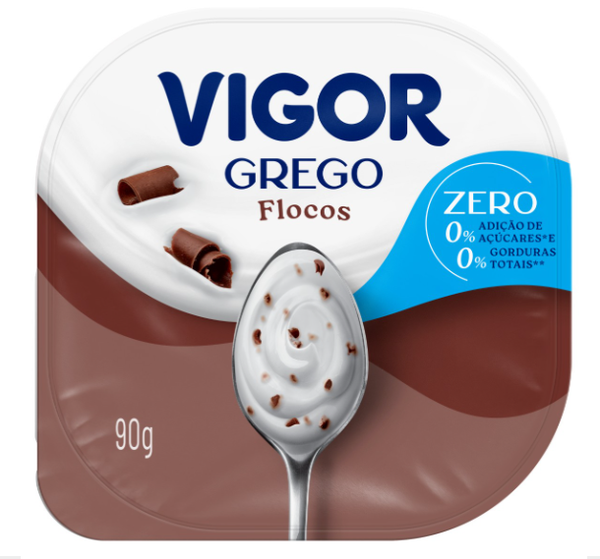 IOGURTE GREGO VIGOR ZERO FLOCOS 90G