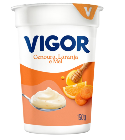 IOGURTE NATURAL VIGOR LARANJA/CENOURA/MEL 150G