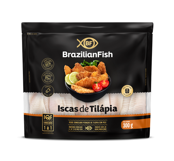 ISCAS DE TILÁPIA BRAZILIAN FISH 300G