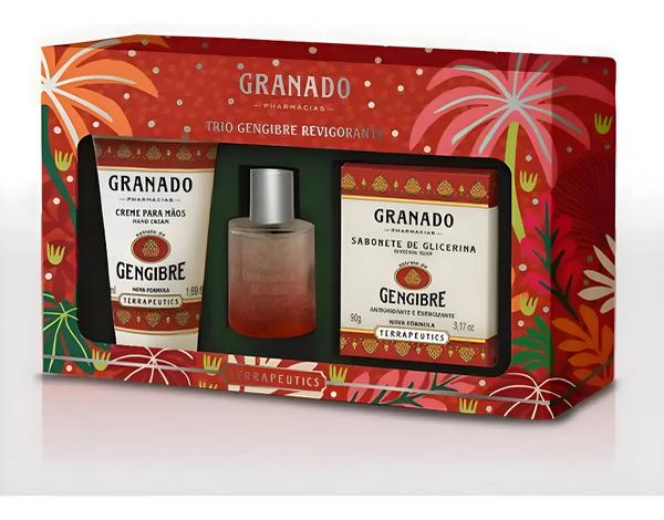 KIT GRANADO TERRAPEUTICS GENGIBRE  COLÔNIA 30ML+SABONETE 90G+CREME 50G