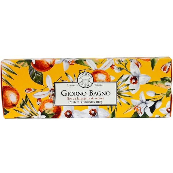 KIT SABONETE GIORNO BAGNO FLOR DE LARANJEIRA E VETIVER 3X100G