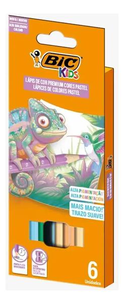 LÁPIS DE COR BIC KIDS PASTEL C/6