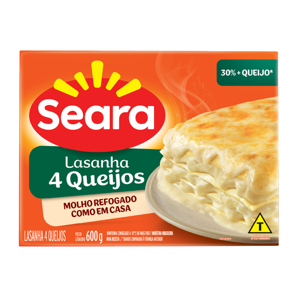 LASANHA SEARA 4 QUEIJOS 600G
