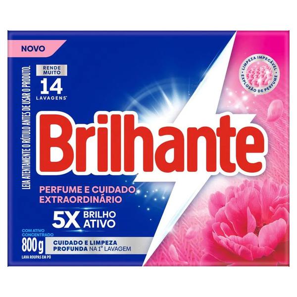 LAVA ROUPAS EM PÓ BRILHANTE PERFUME COM TOQUE DE MACIEZ 800G