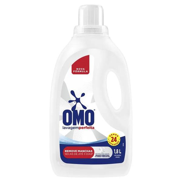 LAVA ROUPAS LÍQUIDO OMO LAVAGEM PERFEITA 1,8L