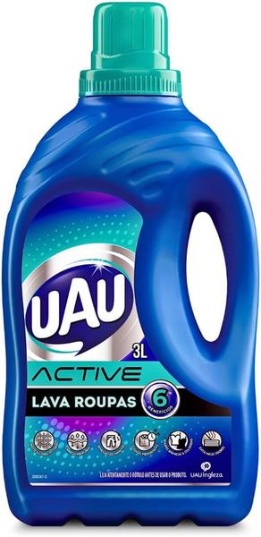 LAVA ROUPAS LÍQUIDO UAU ACTIVE 3L