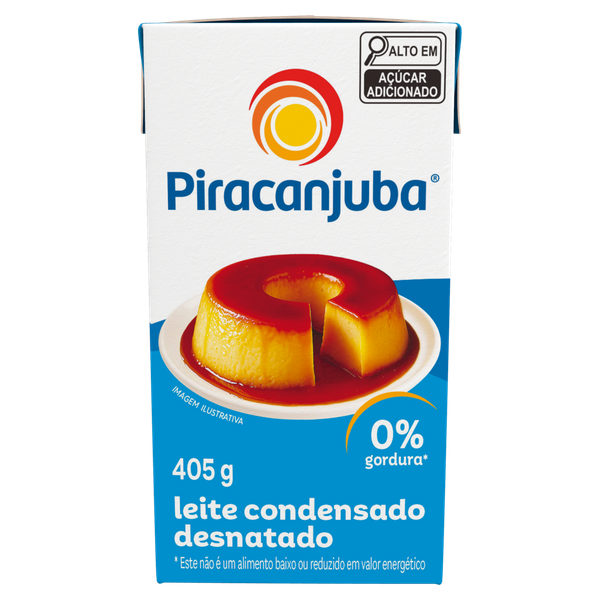 LEITE CONDENSADO DESNATADO LIGHT PIRACANJUBA 395G TP