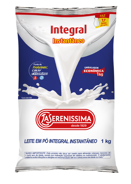 LEITE EM PÓ LA SERENISSIMA INTEGRAL INSTANTÂNEO 1KG