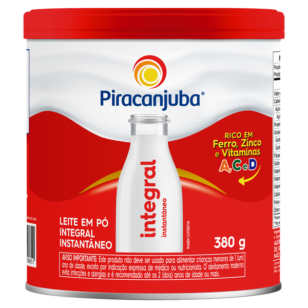 LEITE EM PÓ PIRACANJUBA INTEGRAL INSTANTÂNEO LT 380G