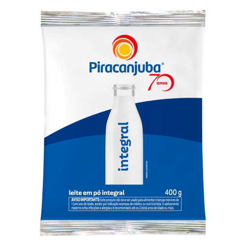 LEITE EM PÓ PIRACANJUBA INTEGRAL PACOTE 400G