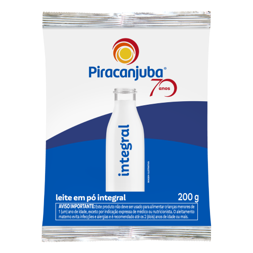 LEITE EM PÓ PIRACANJUBA INTEGRAL SACHÊ 200G
