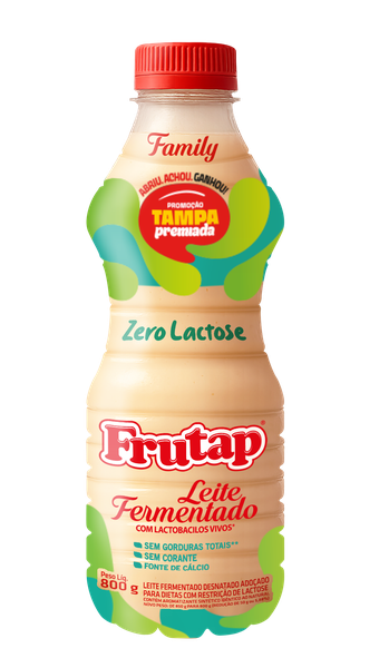 LEITE FERMENTADO FRUTAP ZERO LACTOSE 800G
