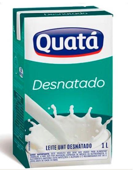 LEITE UHT QUATÁ DESNATADO 1L