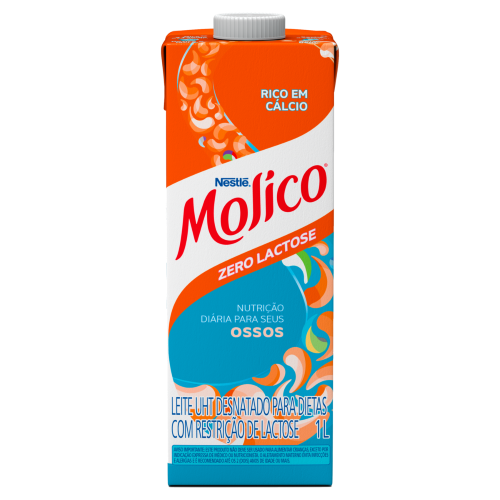 LEITE UHT ZERO LACTOSE DESNATADO MOLICO 1L