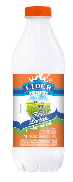 LEITE UHT ZERO LACTOSE SEMI LIDER PET 1L