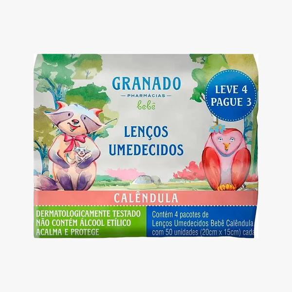 LENÇO UMIDECIDO GRANADO CALENDURA LV4 PG3