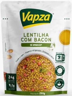LENTILHA COM BACON VAPZA SÓ AQUECER 250G