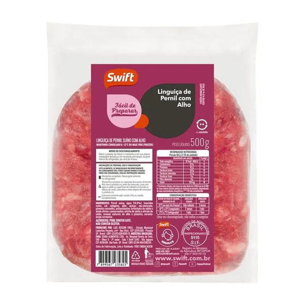 LINGUIÇA PERNIL ALHO SWIFT 500G