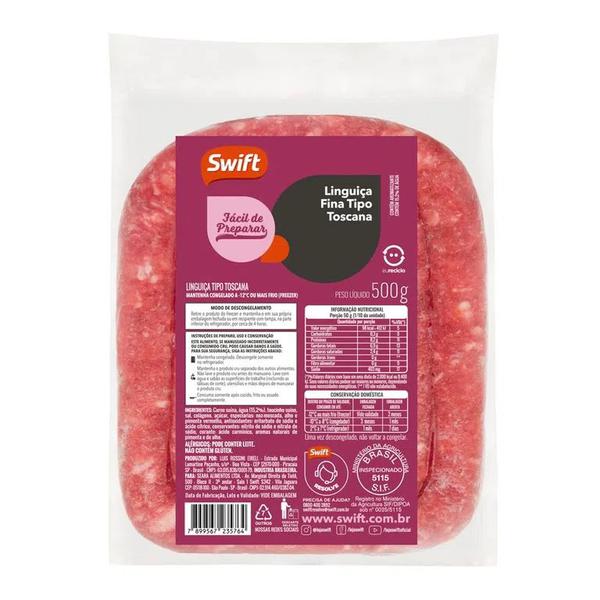LINGUIÇA TOSCANA FINA SWIFT 500G