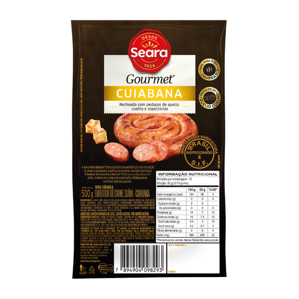 LINGUIÇA CUIABANA GOURMET SEARA 500G