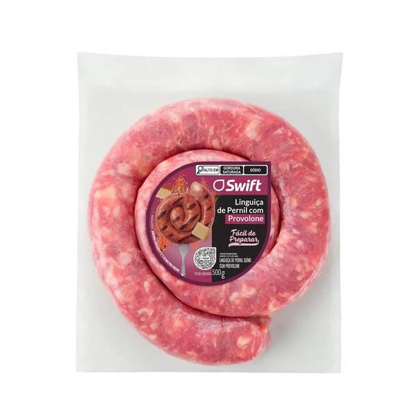 LINGUIÇA DE PERNIL COM PROVOLONE SWIFT 500G