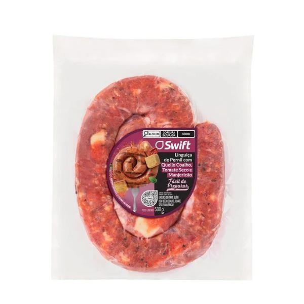 LINGUIÇA DE PERNIL COM QUEIJO COALHO SWIFT 500G