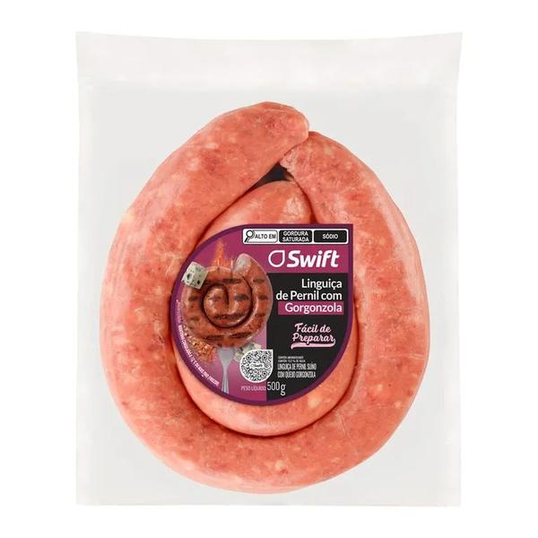 LINGUIÇA DE PERNIL COM QUEIJO GORGONZOLA SWIFT 500G