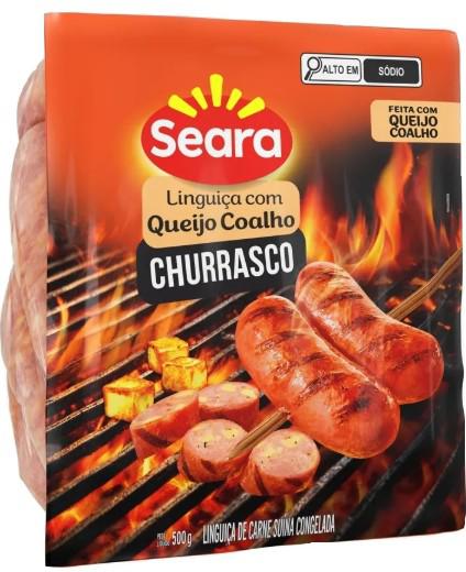 LINGUIÇA SUÍNA SEARA QUEIJO COALHO 500G
