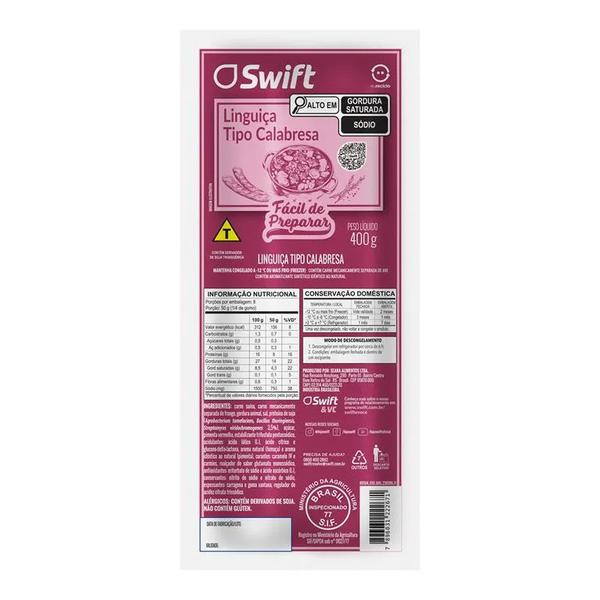 LINGUIÇA TIPO CAL.ABRESA DEFUMADA SWIFT 400G
