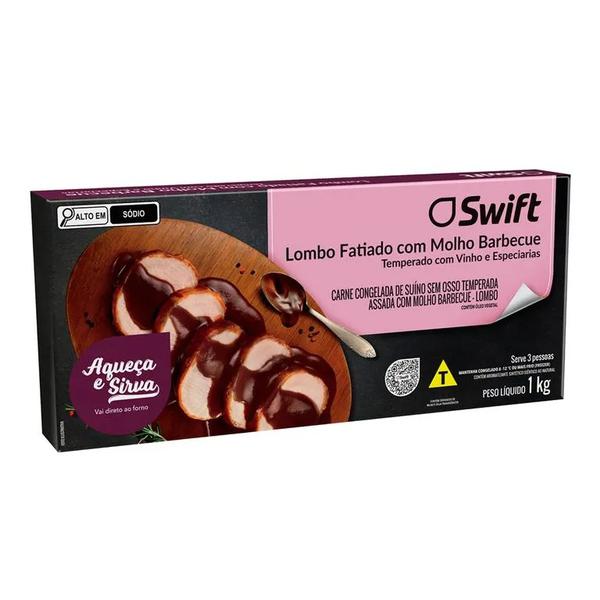 LOMBO SUÍNO COZIDO COM MOLHO BARBECUE SWIFT 1KG